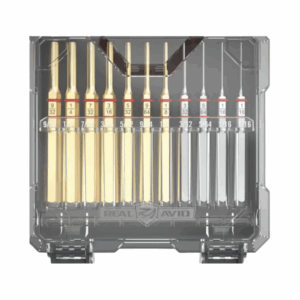 SET STANDARD CHASSE-GOUPILLE 11 PIECES LAITON & ACIER